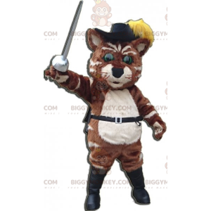 Puss in Boots BIGGYMONKEY™ Mascot Costume with Hat and Boots -