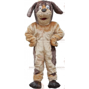 BIGGYMONKEY™ Soft and Furry Brown and Tan Dog Mascot Costume -