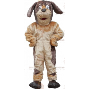BIGGYMONKEY™ pehmeä ja karvainen ruskea ja ruskea koiran maskottiasu - Koiran maskotit - BIGGYMONKEY_07023 - BiggyMonkey.com