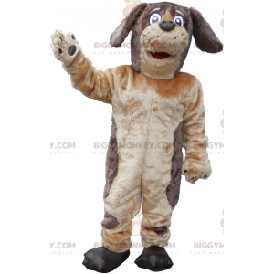 BIGGYMONKEY™ Hundemaskottchen-Kostüm in Braun und Hellbraun mit