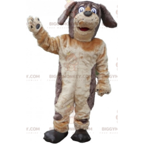 BIGGYMONKEY™ pehmeä ja karvainen ruskea ja ruskea koiran maskottiasu - Koiran maskotit - BIGGYMONKEY_07023 - BiggyMonkey.com