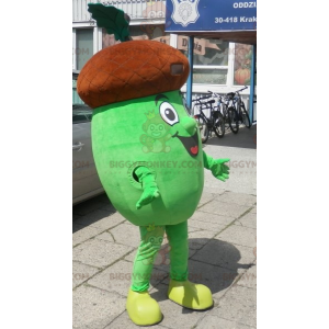 Kæmpe brunt og grønt agern BIGGYMONKEY™ maskotkostume