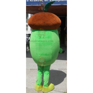 Giant Brown and Green Acorn BIGGYMONKEY™ Mascot Costume. Acorn