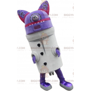 Kostým futuristického robota fialové kočky BIGGYMONKEY™ - Lidští maskoti - BIGGYMONKEY_07027 - BiggyMonkey.com