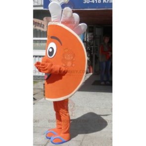 BIGGYMONKEY™-maskotdrakt med oransje kile. Sitrus BIGGYMONKEY™ maskotkostyme - Uklassifiserte maskoter - BiggyMonkey.com