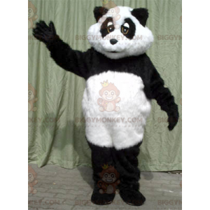Schwarz-weißer Panda BIGGYMONKEY™ Maskottchen-Kostüm -