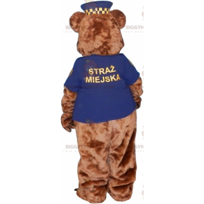 BIGGYMONKEY™ Μασκότ στολή καφέ Teddy με στολή αστυνομίας - Μασκότ αρκούδας - BIGGYMONKEY_07035 - BiggyMonkey.com