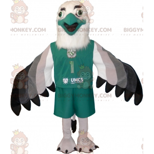 BIGGYMONKEY™ Mascot Costume Gray White and Black Vulture