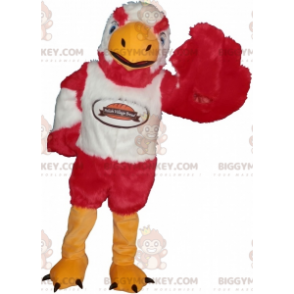 White and Red Bird Eagle Vulture BIGGYMONKEY™ maskottiasu -