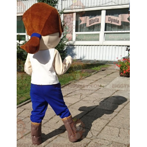 Big Eyes, lyhythiuksinen nainen BIGGYMONKEY™ maskottiasu -