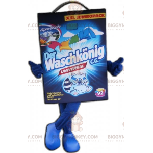 Costume da mascotte BIGGYMONKEY™ di lavanderia di cartone blu