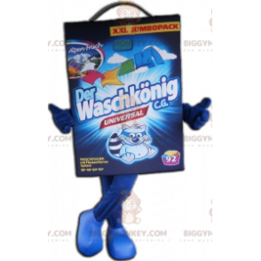Laundry Blue Cardboard Laundry BIGGYMONKEY™ maskottiasu -