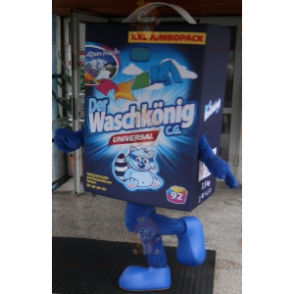 Costume da mascotte BIGGYMONKEY™ di lavanderia di cartone blu