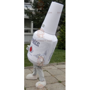 Riesiger weißer Nagellack BIGGYMONKEY™ Maskottchen-Kostüm.