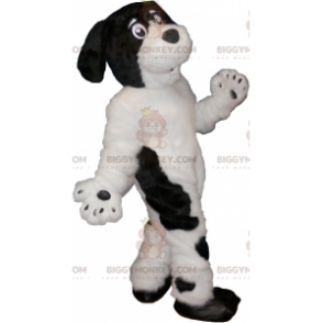 Söt lurvig vit och svart hund BIGGYMONKEY™ maskotdräkt - Hundmaskot - BIGGYMONKEY_07051 - BiggyMonkey.com