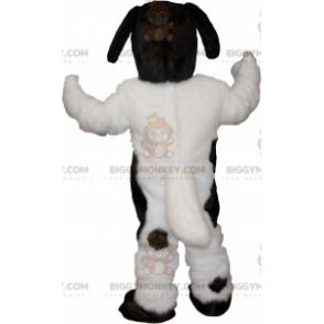 Cute Furry White and Black Dog BIGGYMONKEY™ Mascot Costume - Dog mascots - BIGGYMONKEY_07051 - BiggyMonkey.com
