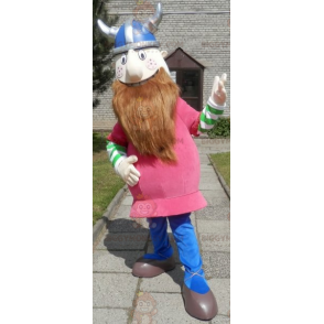Bearded Viking BIGGYMONKEY™ maskotkostume klædt i pink - Menneskelige maskoter - BIGGYMONKEY_07052 - BiggyMonkey.com