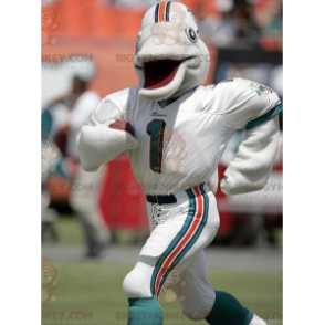 Gray Dolphin BIGGYMONKEY™ Mascot Costume In Sportswear –
