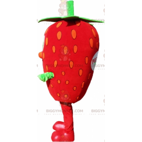 Kostium maskotki Big Strawberry BIGGYMONKEY™. Kostium maskotki BIGGYMONKEY™ z czerwonymi i zielonymi owocami - BiggyMonkey.com