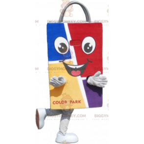 Bunte Papiertüte BIGGYMONKEY™ Maskottchenkostüm. Einkaufstasche