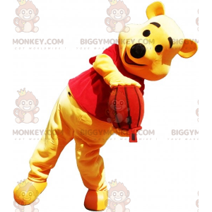 Kostým maskota Medvídka Pú, slavný kreslený žlutý medvěd