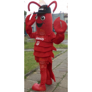 Lobster BIGGYMONKEY™ mascot costume. Giant Crawfish