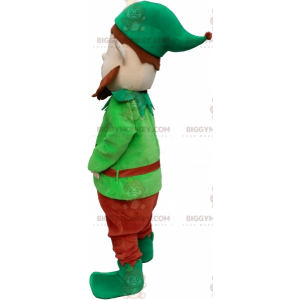 Green Leprechaun BIGGYMONKEY™ Mascot Costume with Beard and Hat