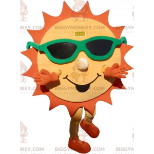Yellow and Orange Sun BIGGYMONKEY™ Mascot Costume with