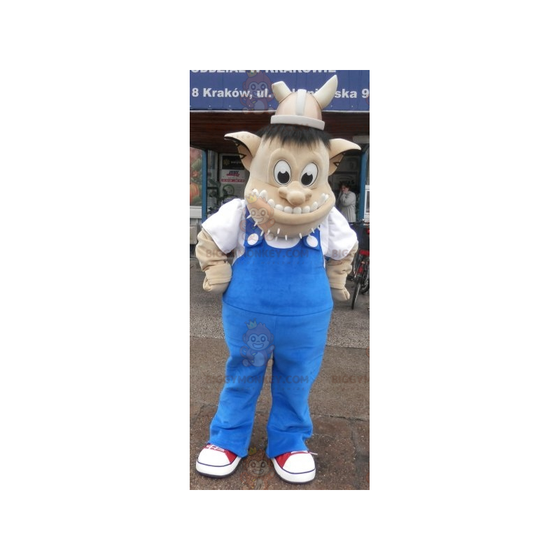Kostium maskotki trolla BIGGYMONKEY™ z hełmem wikinga. Kostium Kostium maskotki trolla BIGGYMONKEY™ z hełmem wikinga. Kostium