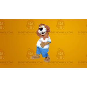 Brun och vit tiger BIGGYMONKEY™ maskotdräkt - BiggyMonkey maskot