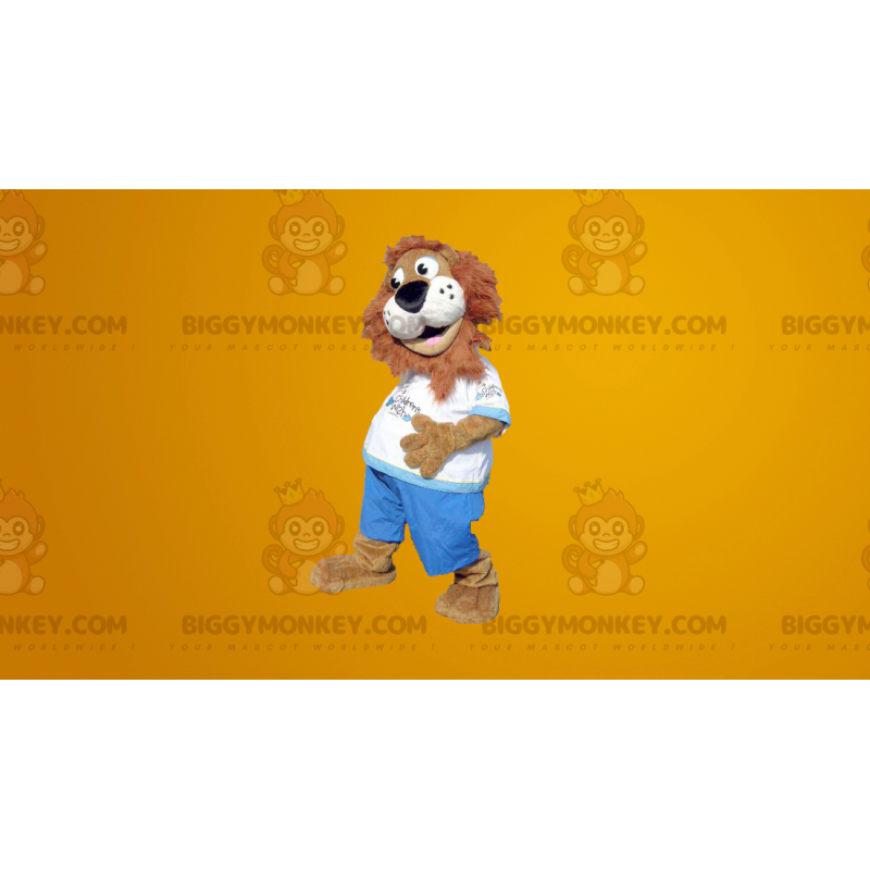 Kostým hnědobílého tygra BIGGYMONKEY™ maskota – Biggymonkey.com