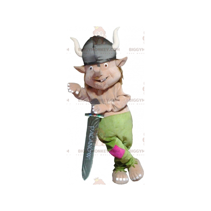 Disfraz de mascota Troll Leprechaun BIGGYMONKEY™ con casco Disfraz de mascota Troll Leprechaun BIGGYMONKEY™ con casco