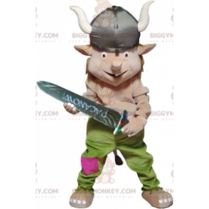 Costume da mascotte Troll Leprechaun BIGGYMONKEY™ con elmo