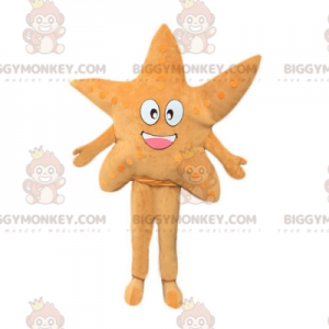 Cute Smiling Beige Starfish BIGGYMONKEY™ Mascot Costume -