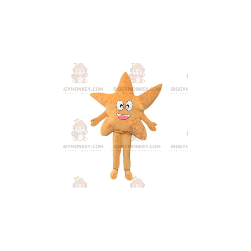 Söt leende beige sjöstjärna BIGGYMONKEY™ maskotdräkt - Söt leende beige sjöstjärna BIGGYMONKEY™ maskotdräkt -