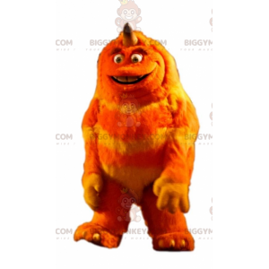 Orange and Yellow Furry Monster BIGGYMONKEY™ Mascot Costume.