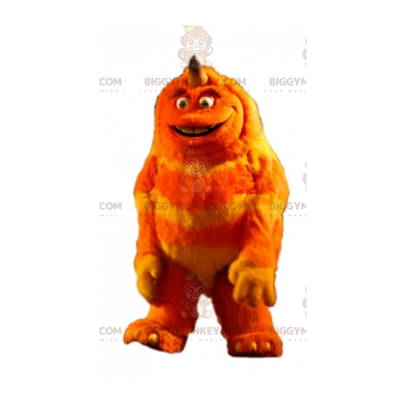Costume de mascotte BIGGYMONKEY™ de monstre poilu orange et