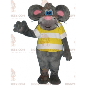 Disfraz de mascota Ratón gris con bonitos ojos azules