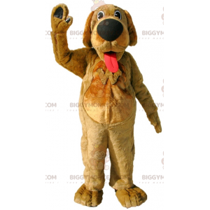Kostium maskotka brązowy pies BIGGYMONKEY™ z dużym językiem -