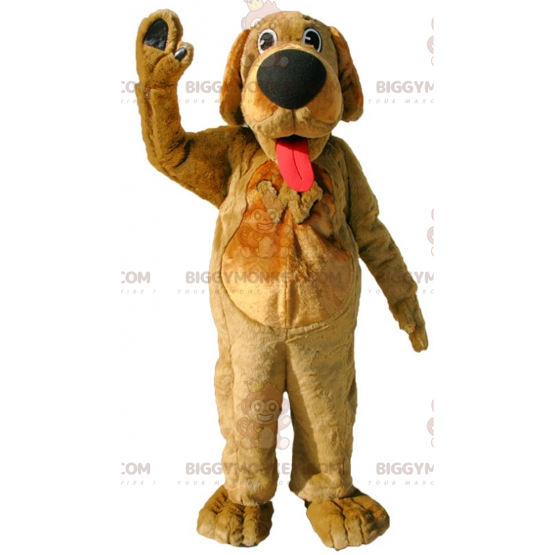 Big Tongue Brauner Hund BIGGYMONKEY™ Maskottchen Kostüm - Hundemaskottchen - BIGGYMONKEY_07098 - BiggyMonkey.com