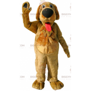 Disfraz de mascota Big Tongue Brown Dog BIGGYMONKEY™ -