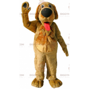 Big Tongue Brown Dog BIGGYMONKEY™ maskotkostyme - Hundemasker - BIGGYMONKEY_07098 - BiggyMonkey.com