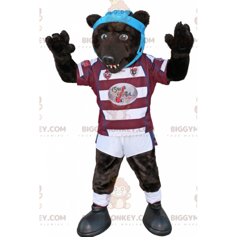 Brown Bear BIGGYMONKEY™ Mascot Costume In Sportswear – Brown Bear BIGGYMONKEY™ Mascot Costume In Sportswear –