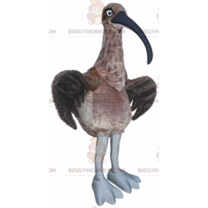 Brachvogel BIGGYMONKEY™ Maskottchen Kostüm. Brauner Vogel