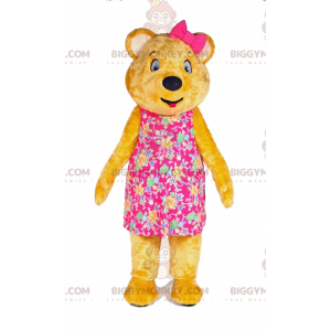 Traje de mascote de ursinho de pelúcia amarelo BIGGYMONKEY™ com