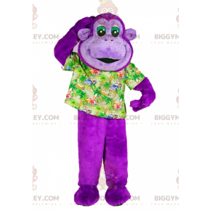 Purple Monkey BIGGYMONKEY™ maskottiasu lomapaidalla - Apinan maskotit - BIGGYMONKEY_07113 - BiggyMonkey.com