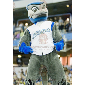 Gray and Blue Bird BIGGYMONKEY™ Mascot Costume - Biggymonkey.com