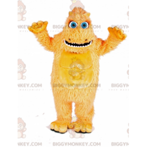 BIGGYMONKEY™ maskotkostume Gul behåret monster med store blå