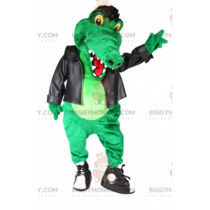 BIGGYMONKEY™ Mascot Costume Green Crocodile Rocker Outfit -