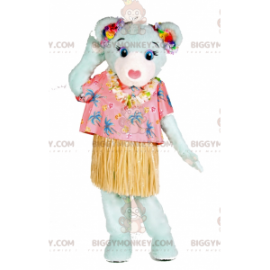 Traje de mascote azul ursinho de pelúcia BIGGYMONKEY™ Traje de